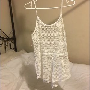 Victorias Secret White Crochet Cover up
